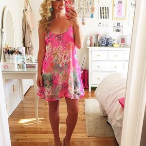 Show Me Your Mumu Hot Pink Tropical Dress
